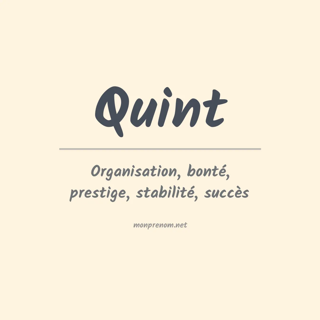 Prénom Quint