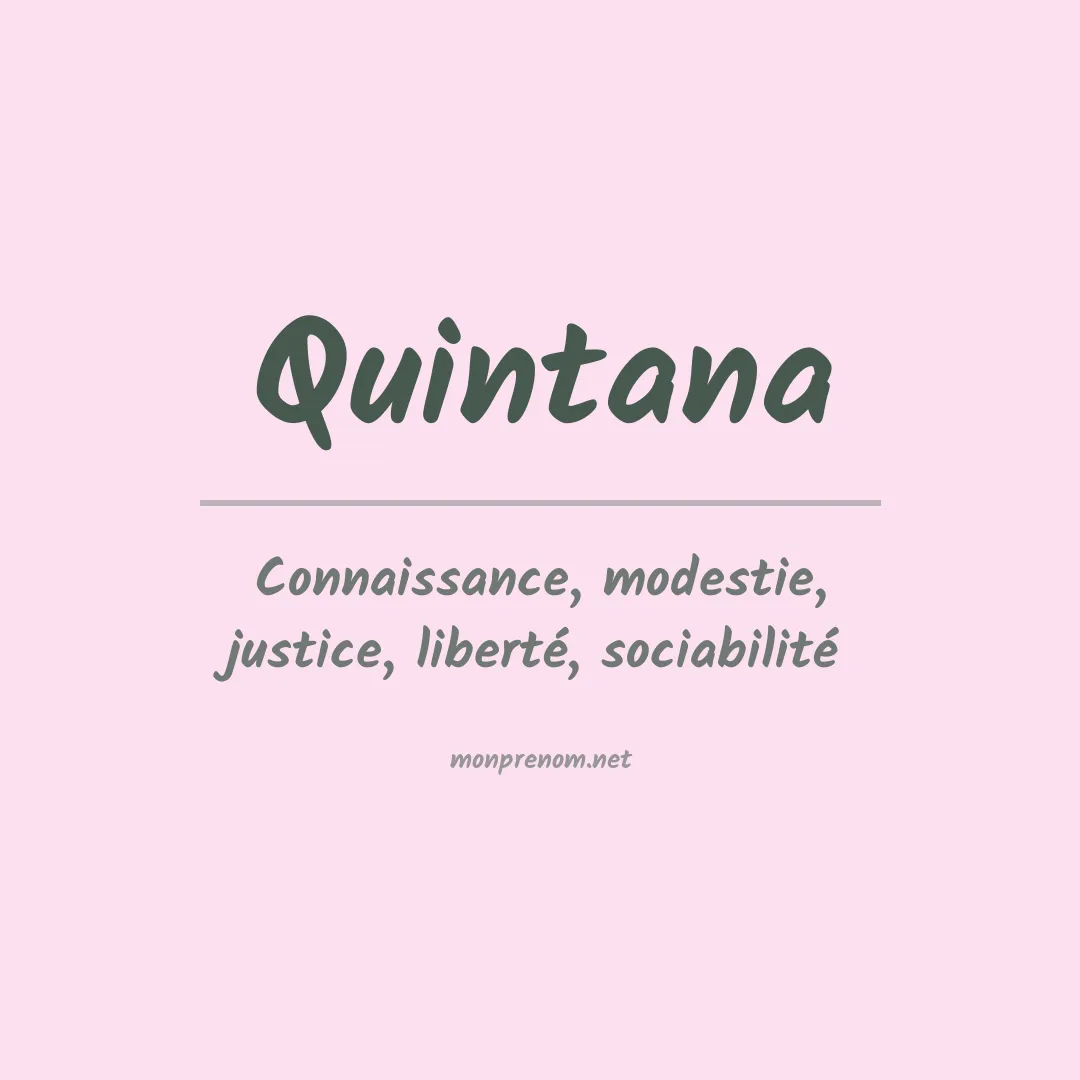 Prénom Quintana