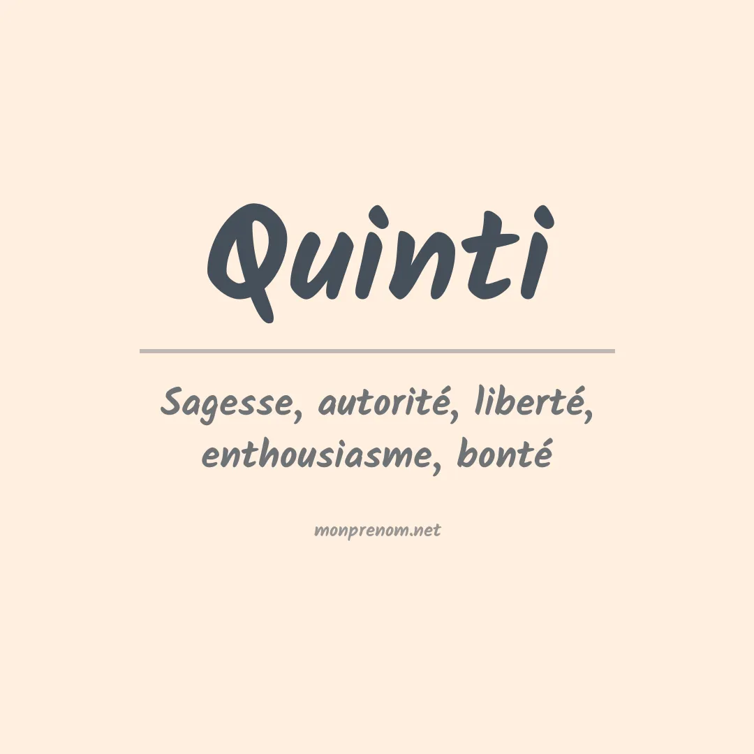 Prénom Quinti