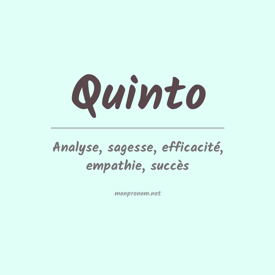 Prénom Quinto