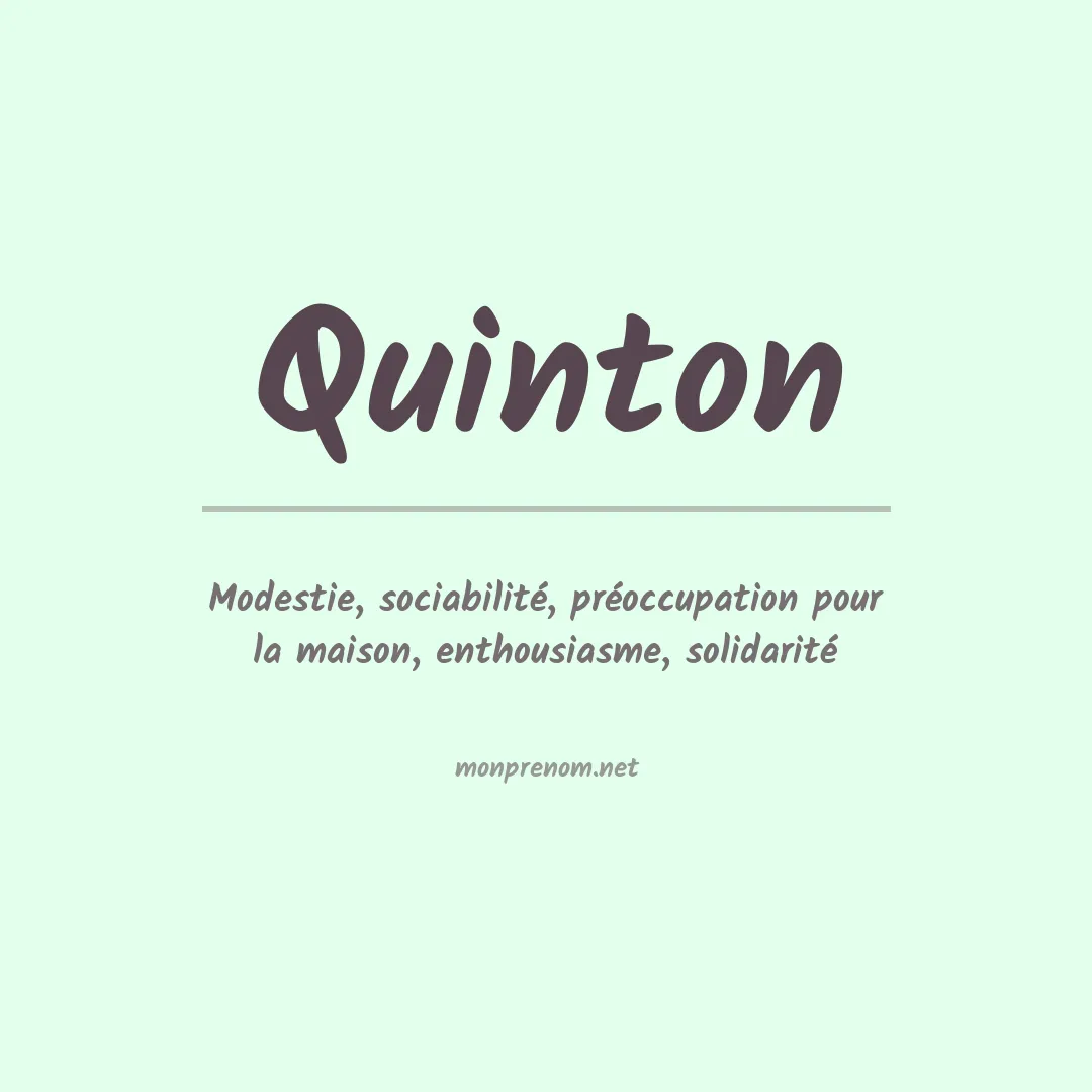 Prénom Quinton