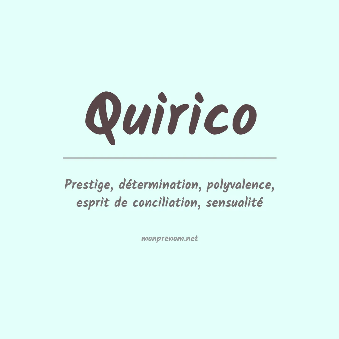 Prénom Quirico