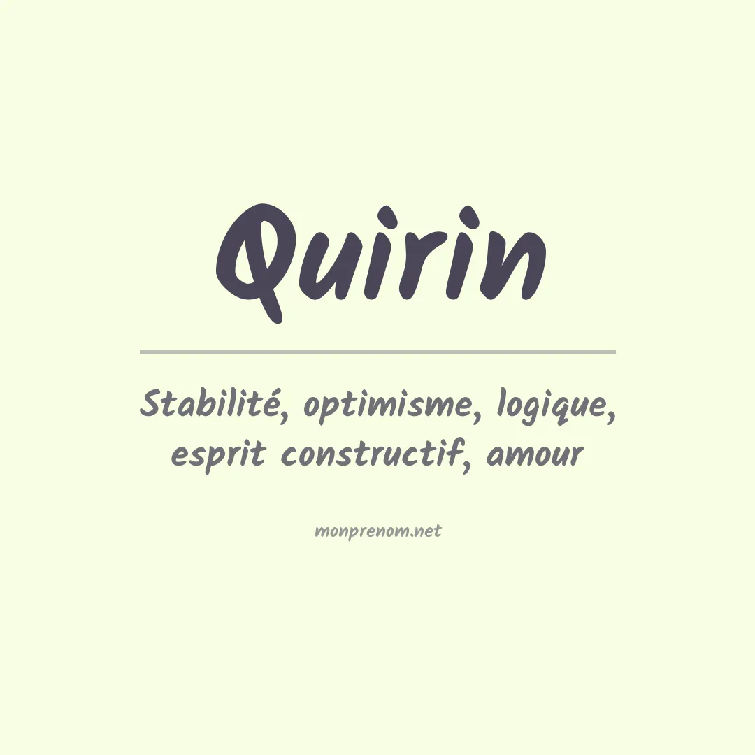 Prénom Quirin