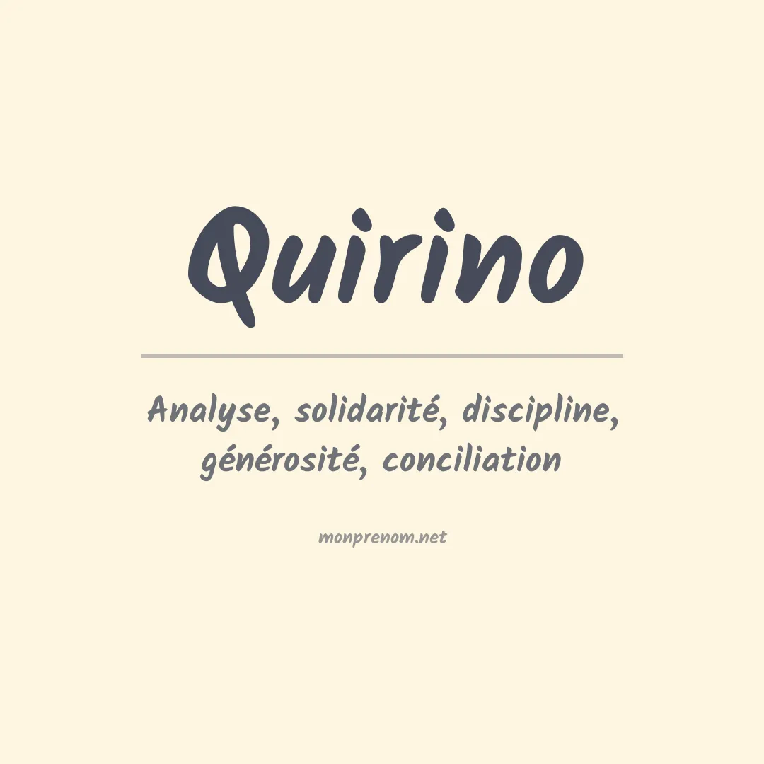 Prénom Quirino