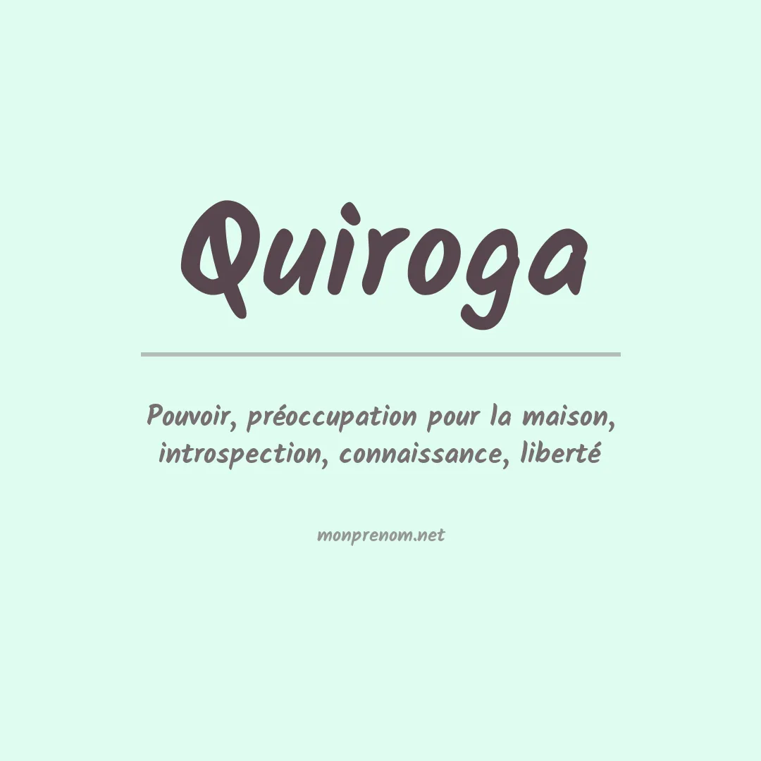 Prénom Quiroga