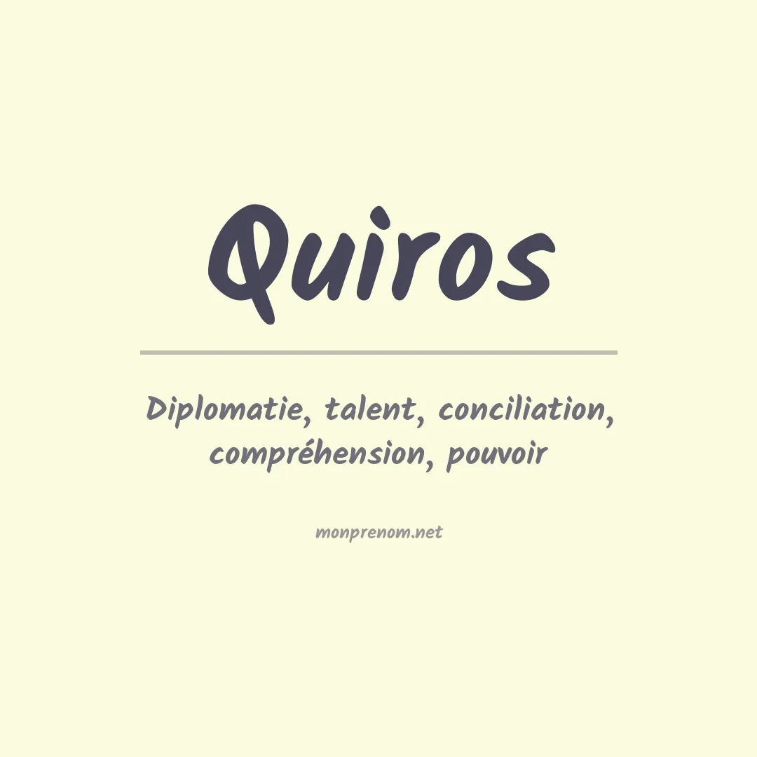 Prénom Quiros
