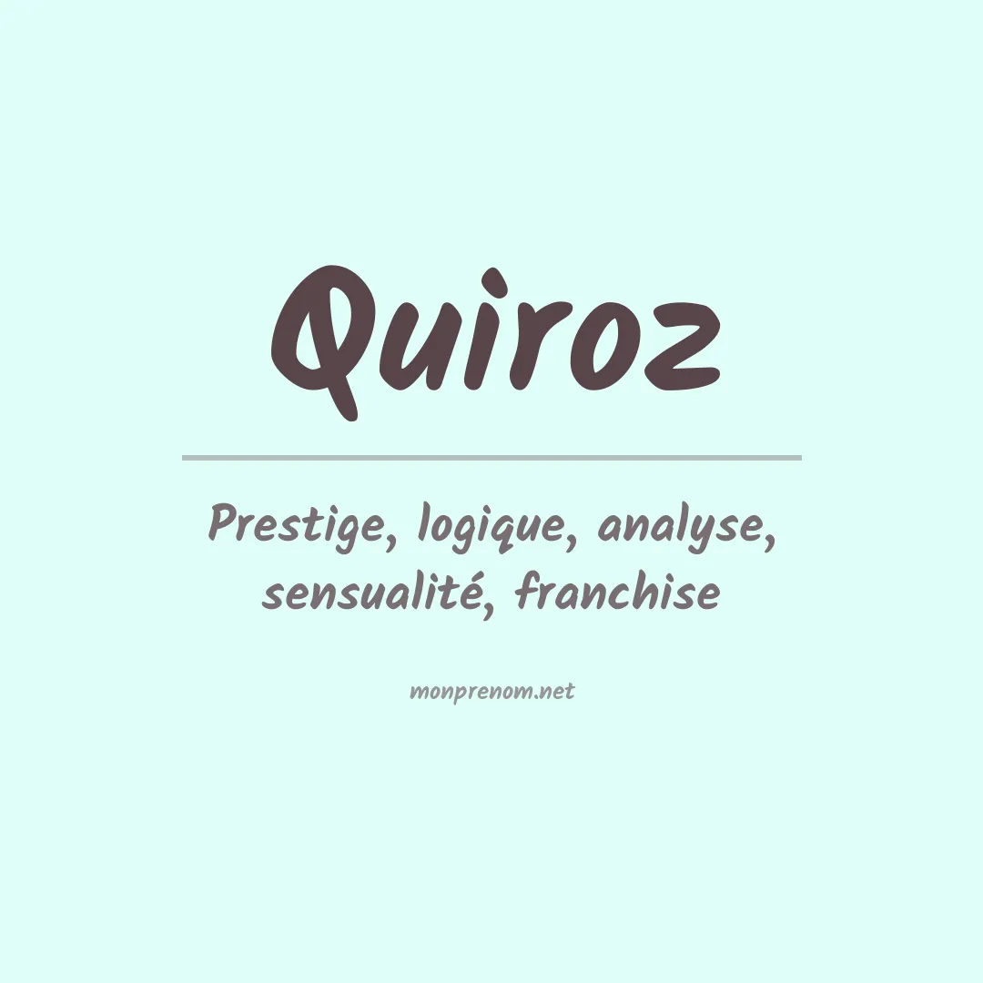 Prénom Quiroz