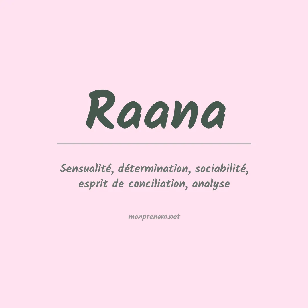 Prénom Raana