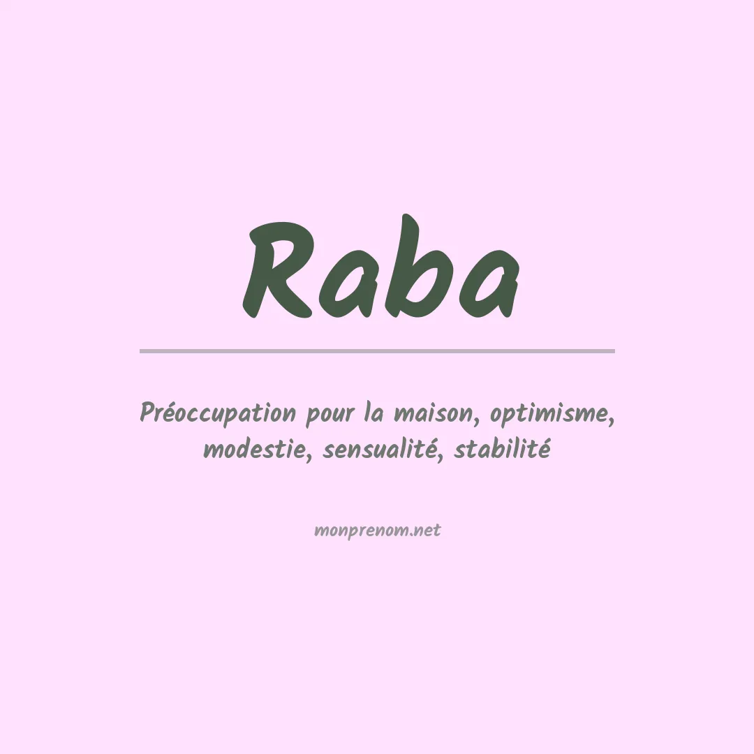 Prénom Raba
