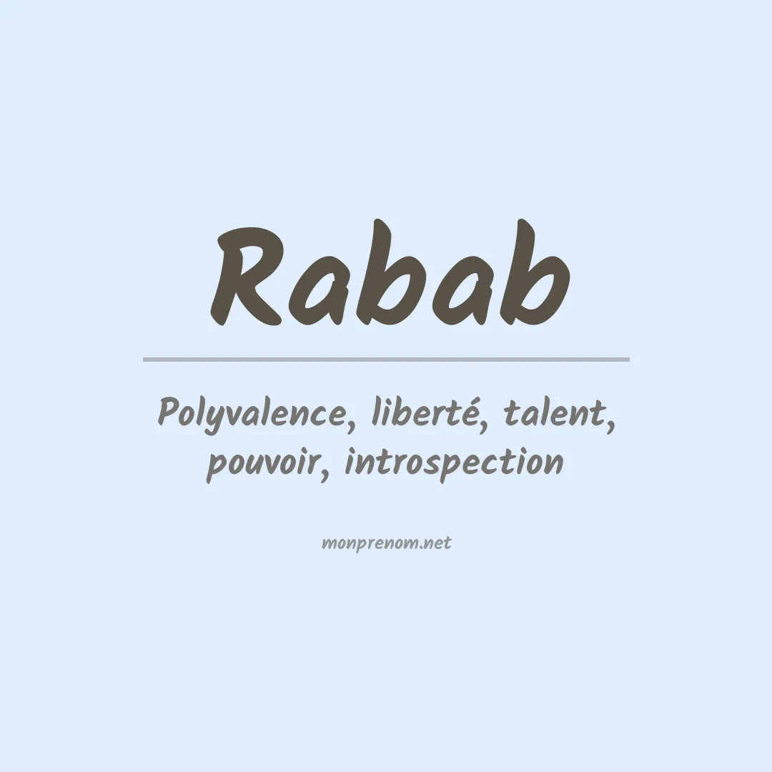 Signification du prénom Rabab