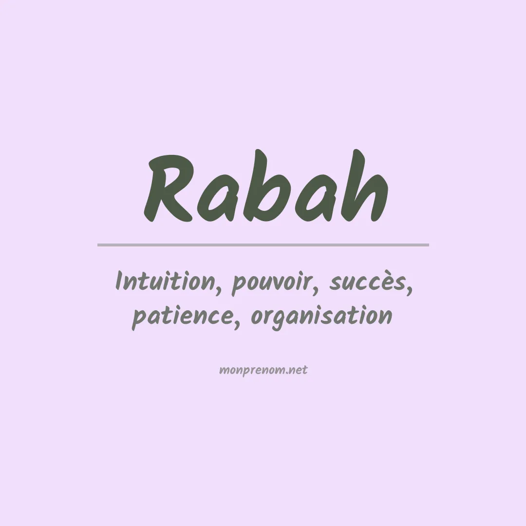 Prénom Rabah
