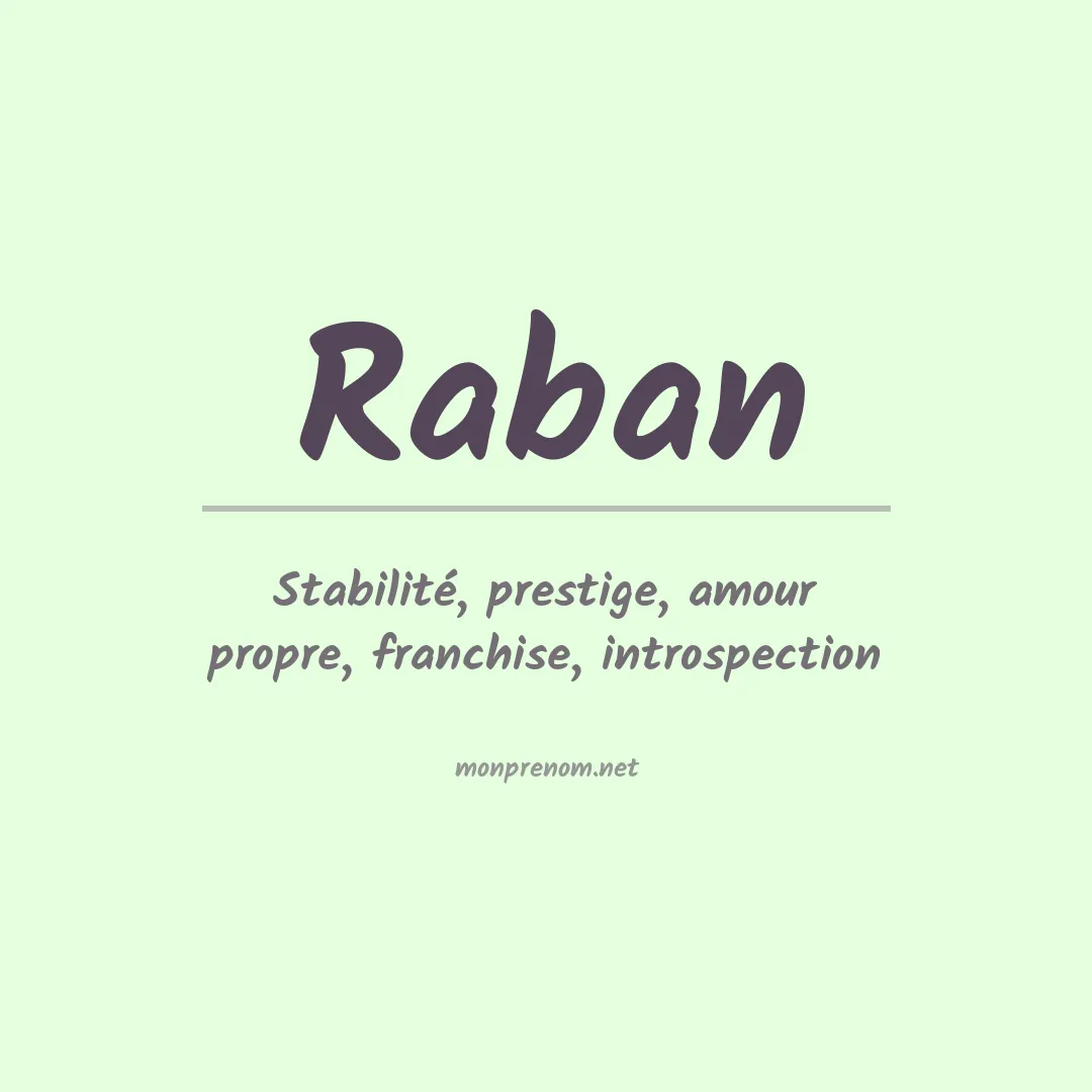 Prénom Raban