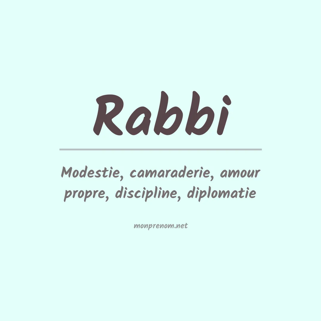 Prénom Rabbi