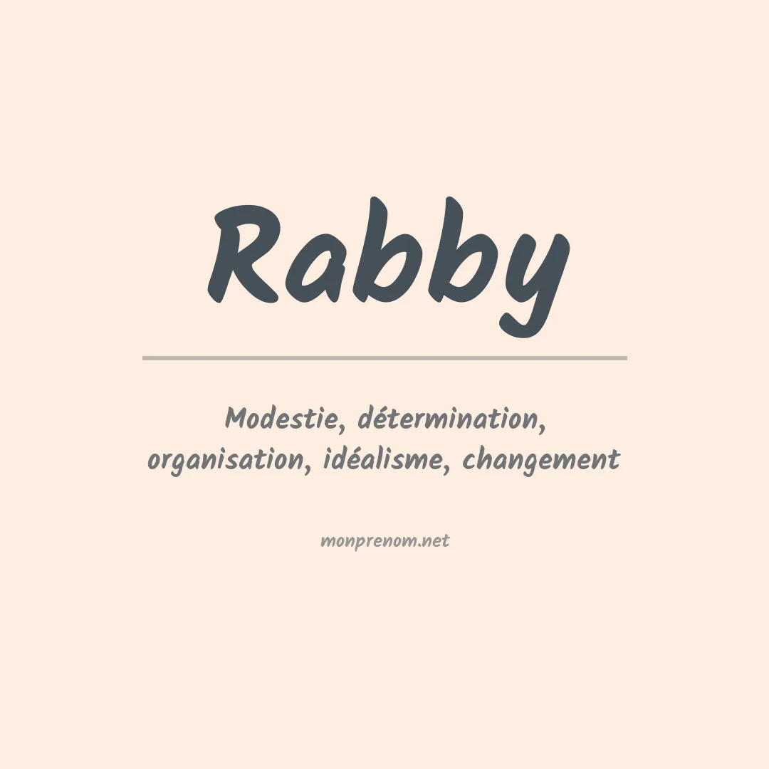 Signification du prénom Rabby
