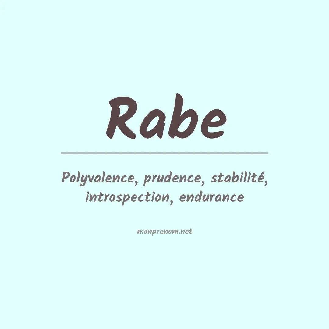 Prénom Rabe