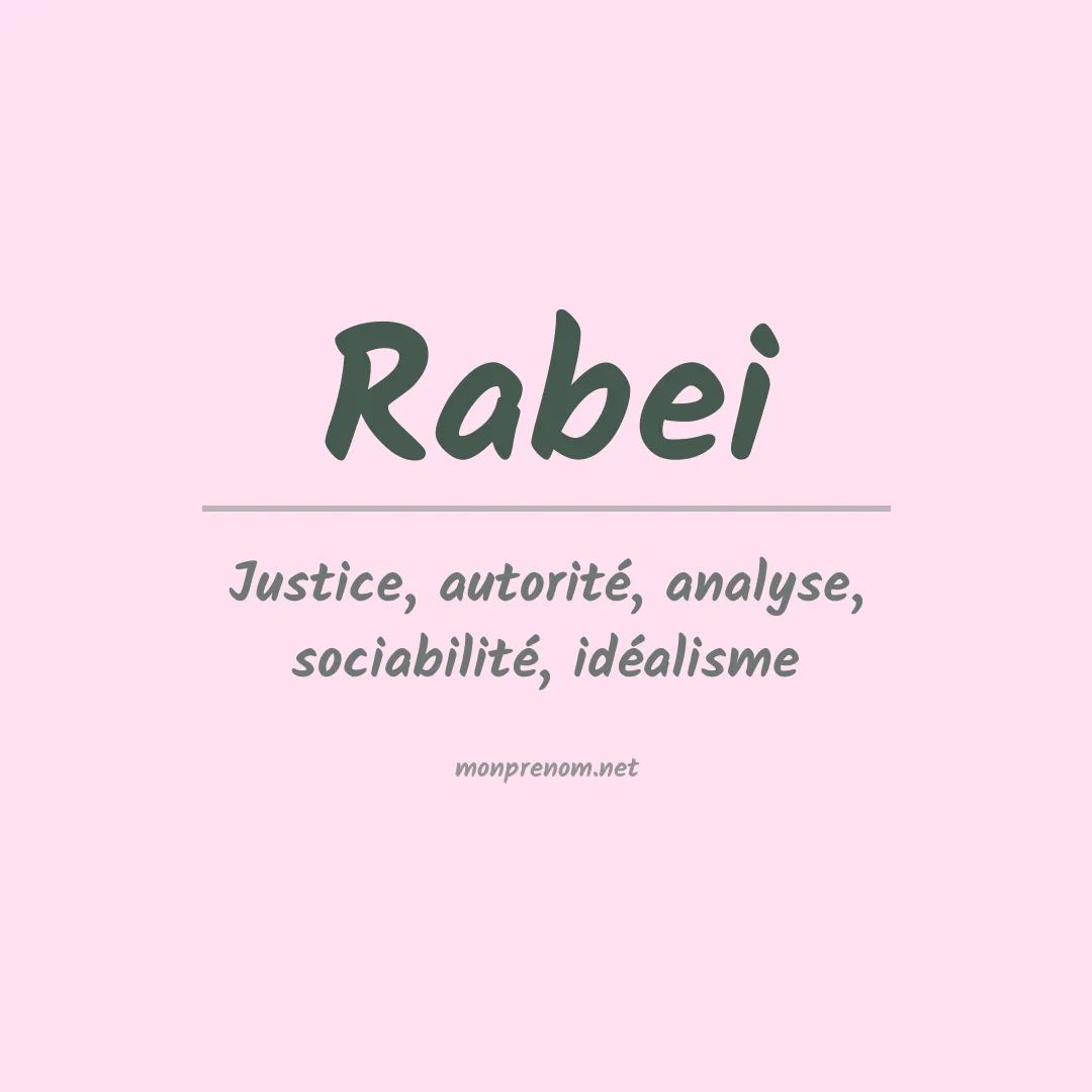 Signification du prénom Rabei