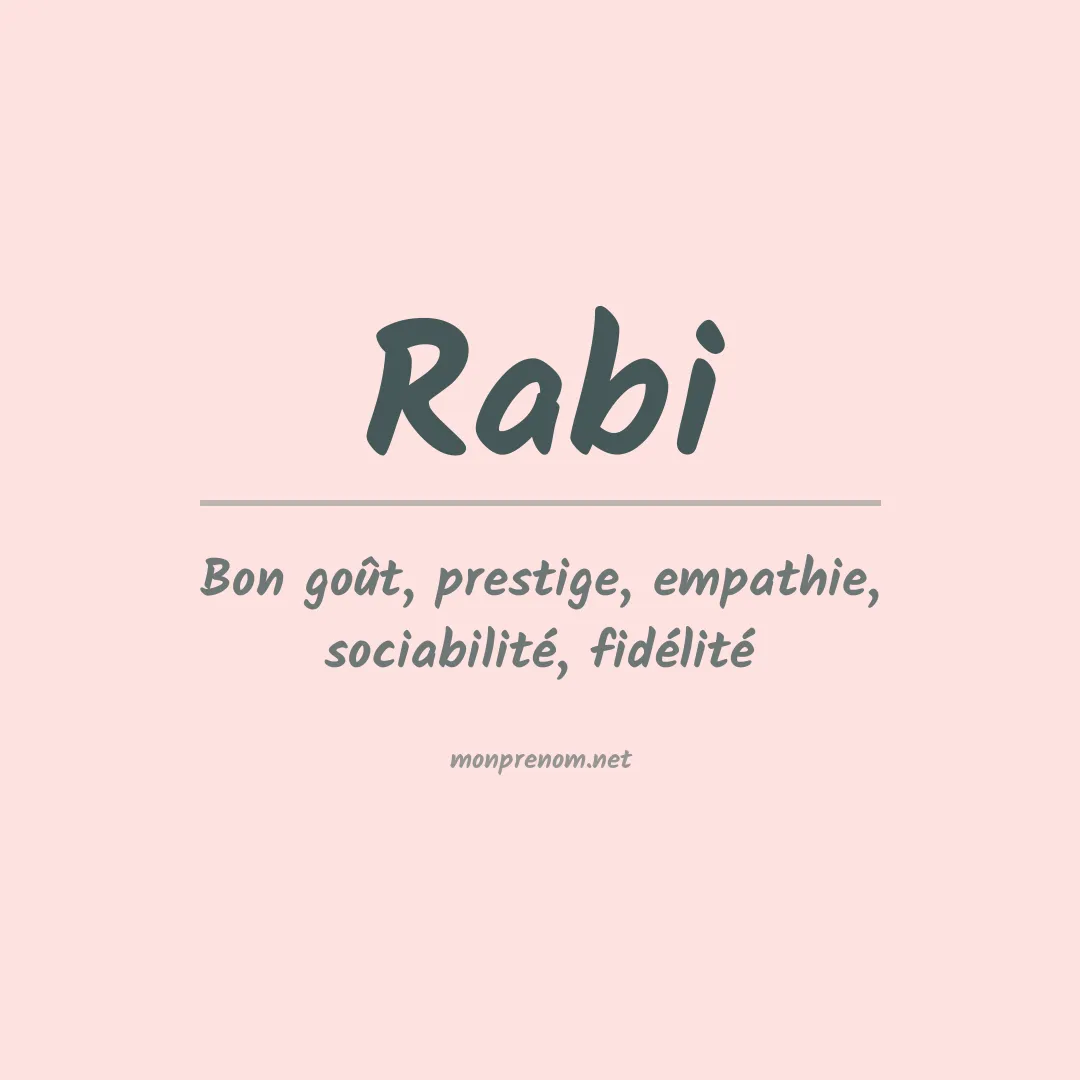 Prénom Rabi