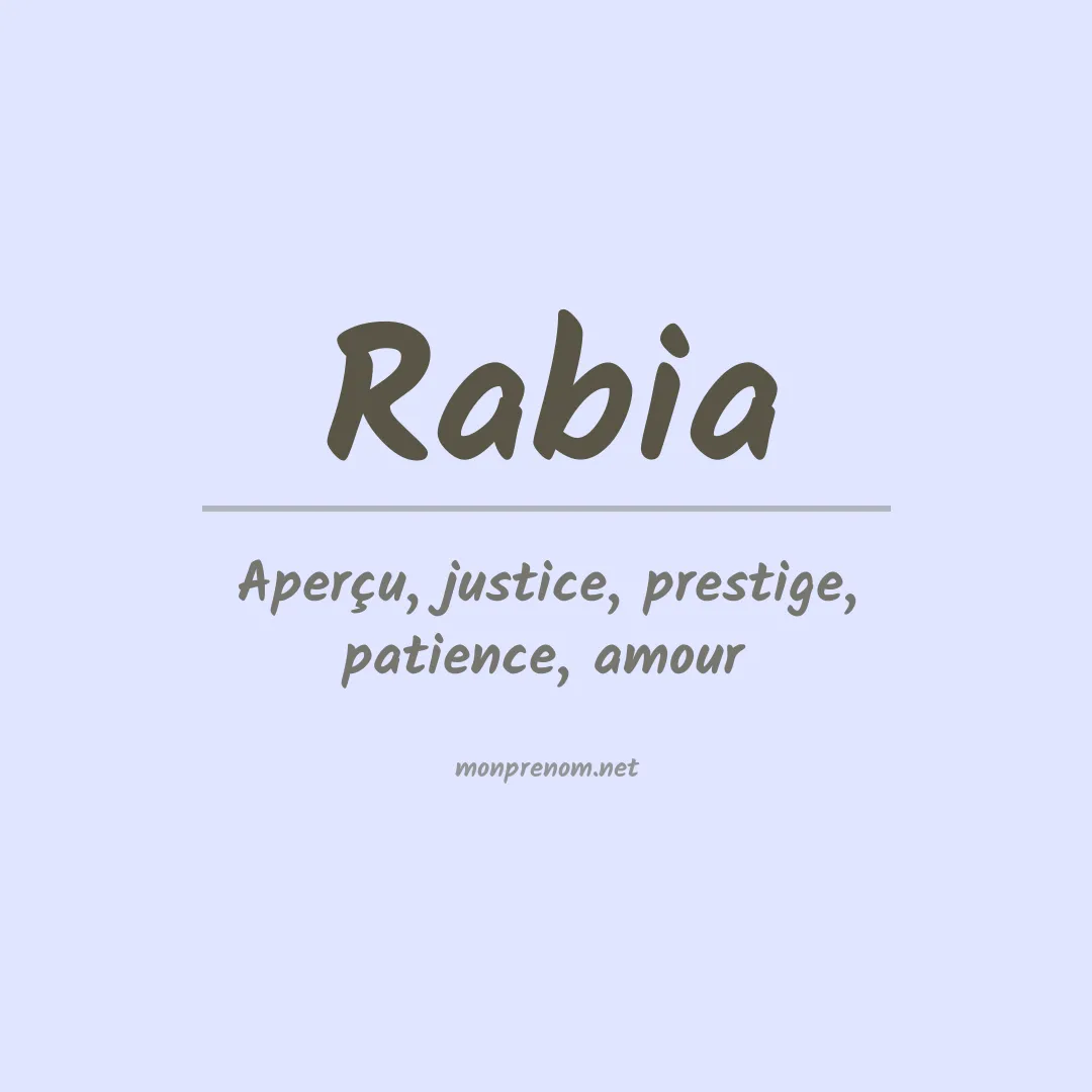 Prénom Rabia