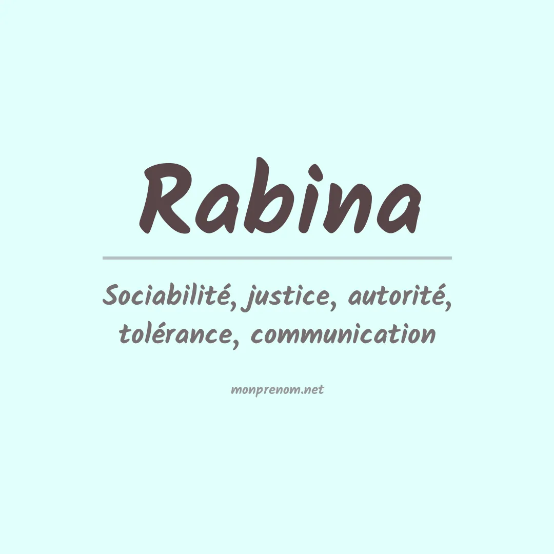 Signification du prénom Rabina