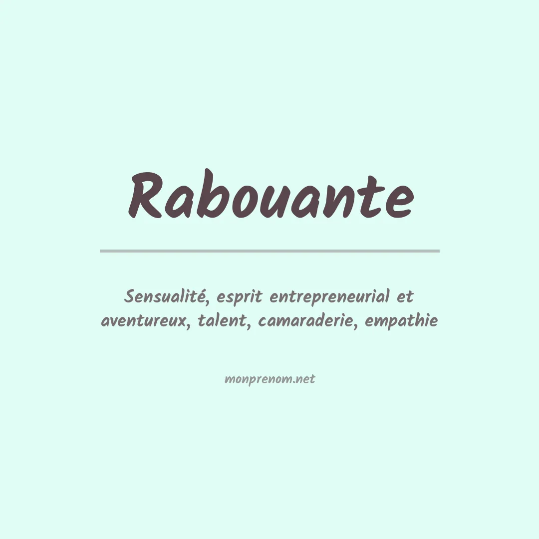 Prénom Rabouante