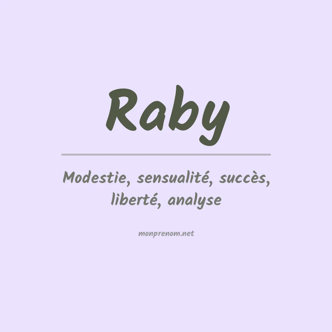 Prénom Raby