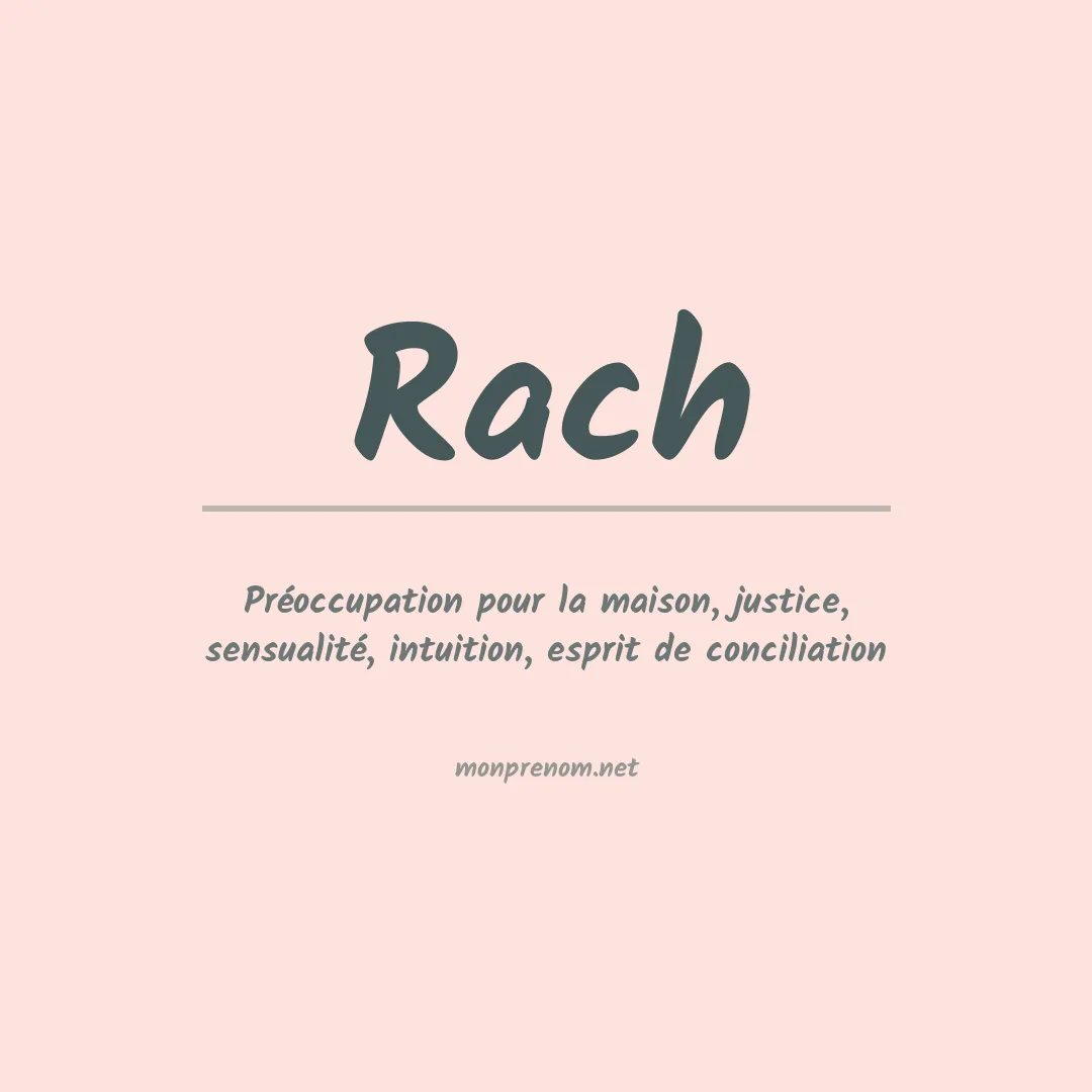 Prénom Rach
