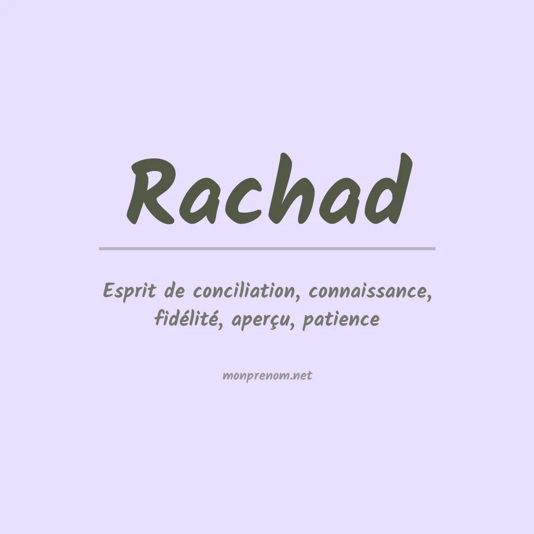 Prénom Rachad