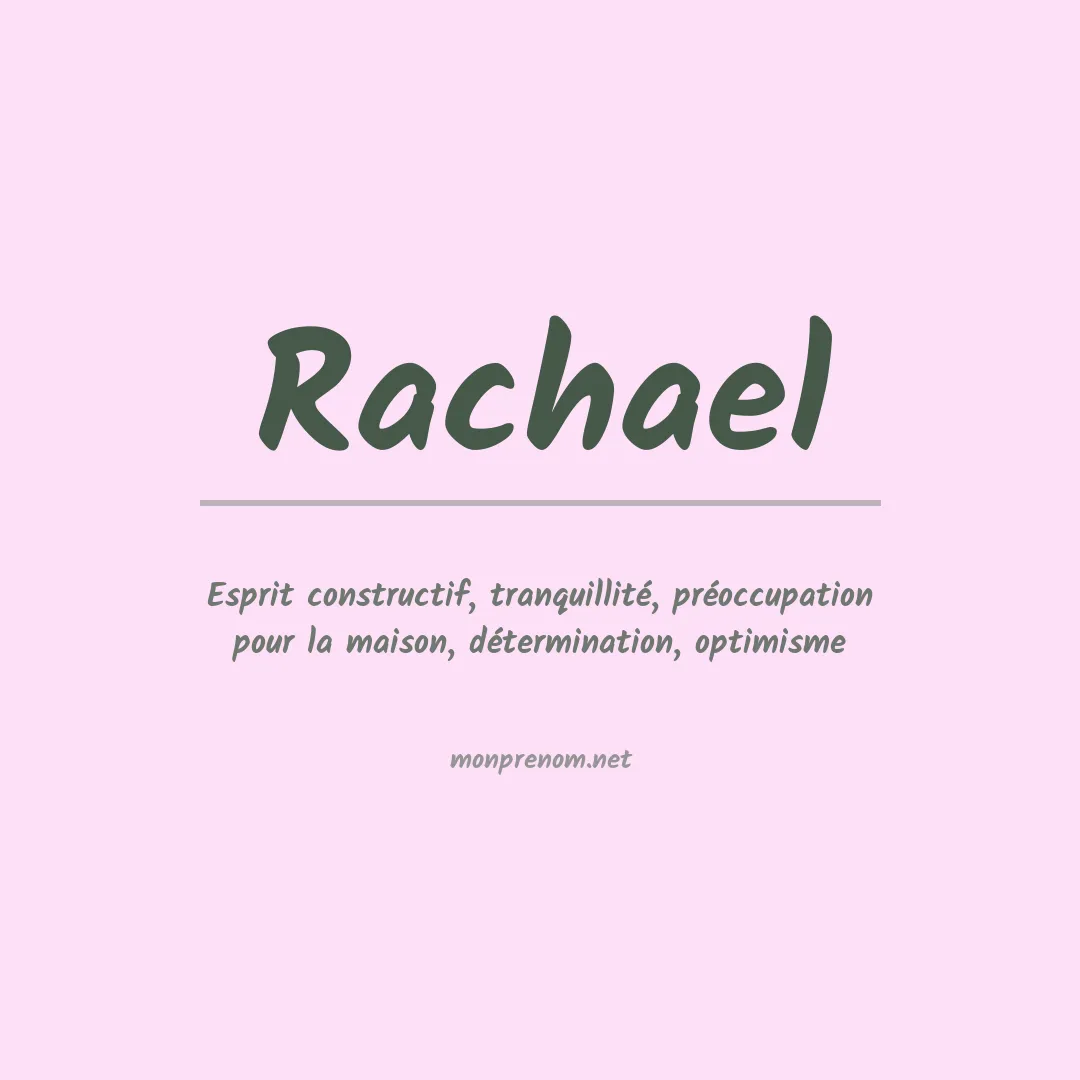 Prénom Rachael