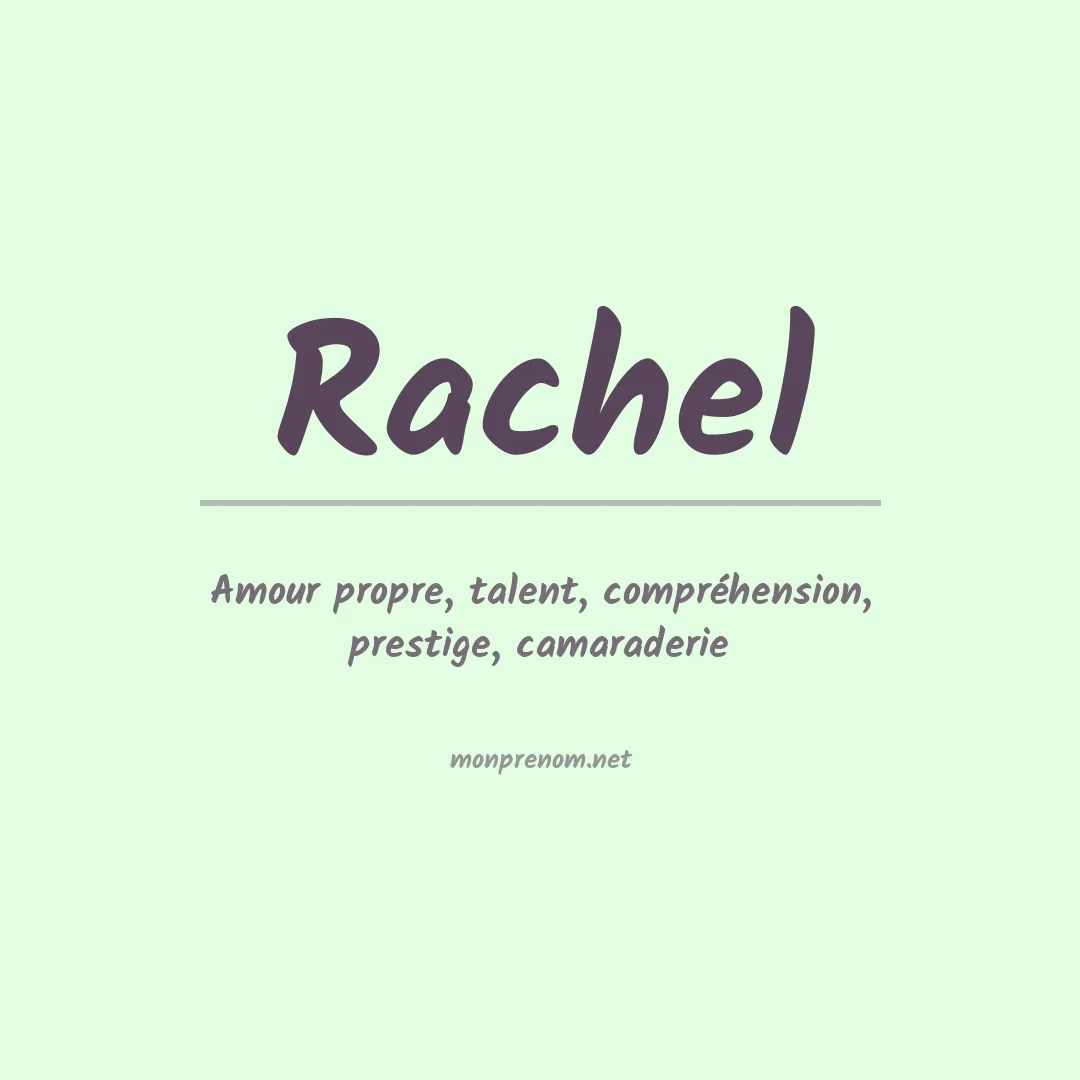 Prénom Rachel