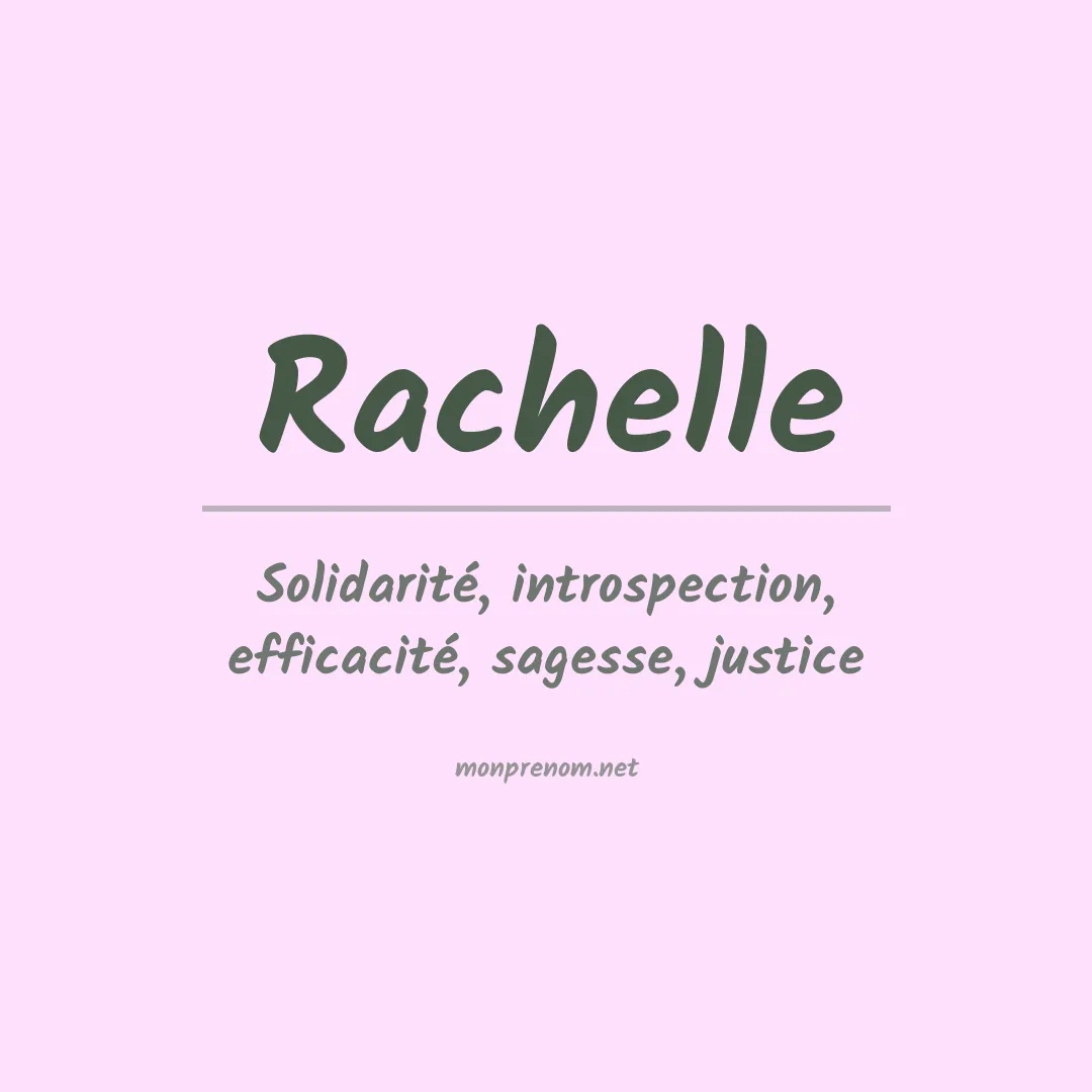 Prénom Rachelle