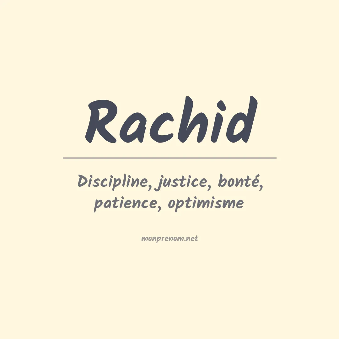 Prénom Rachid