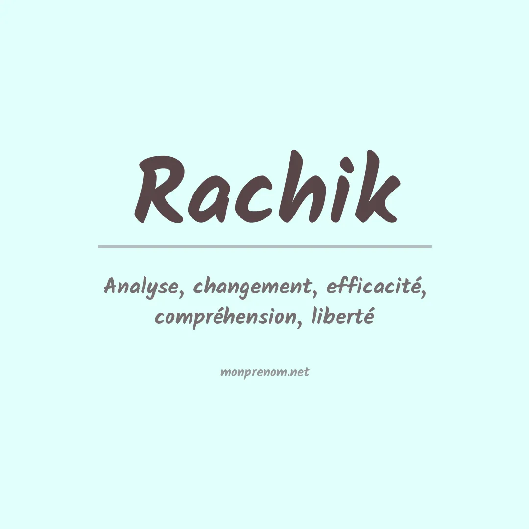 Prénom Rachik