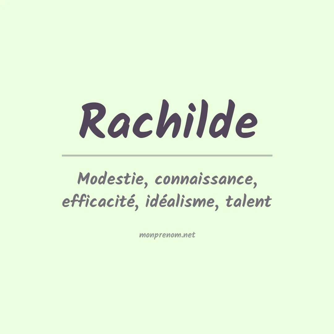 Signification du prénom Rachilde