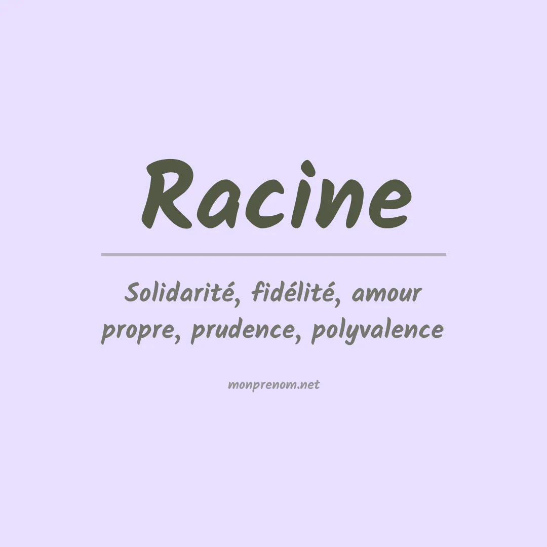 Prénom Racine