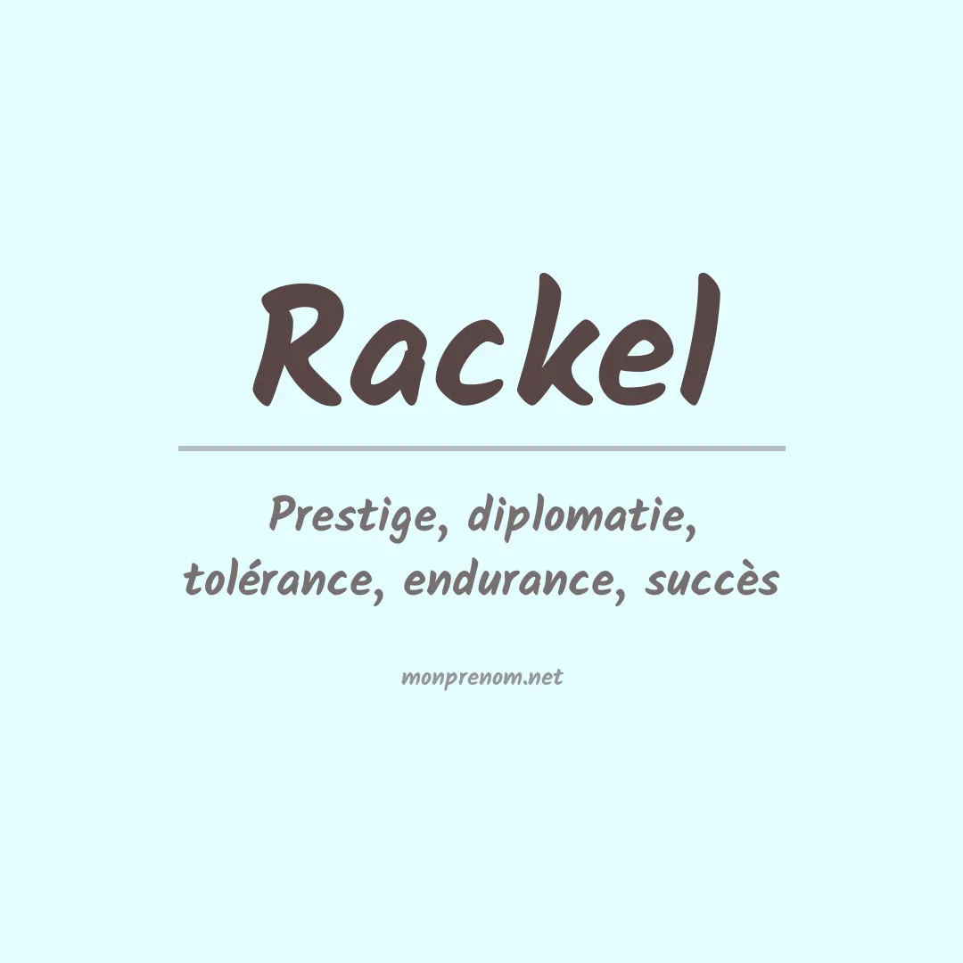Signification du prénom Rackel