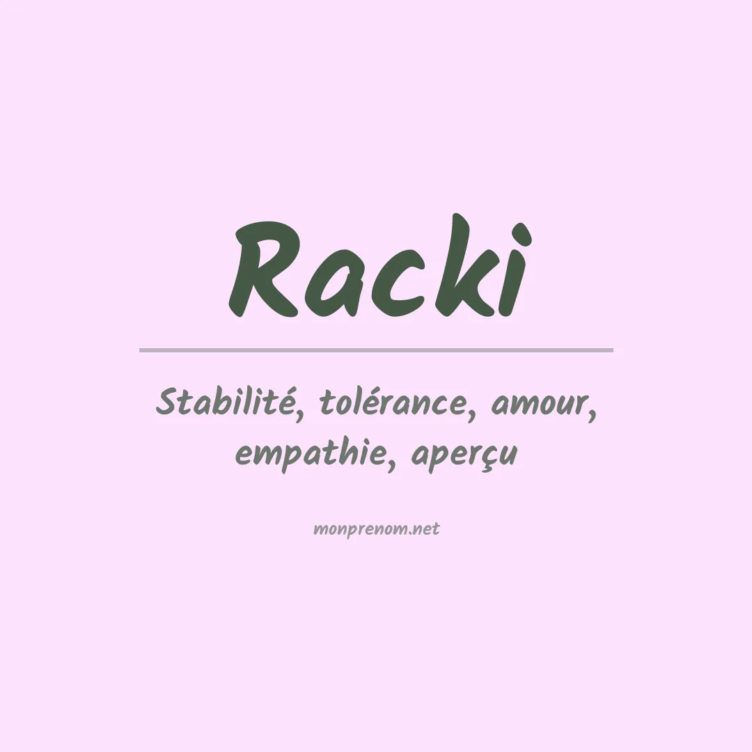 Prénom Racki