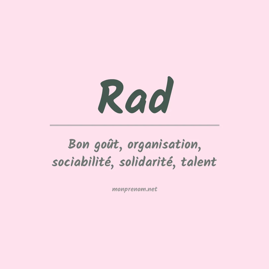 Prénom Rad