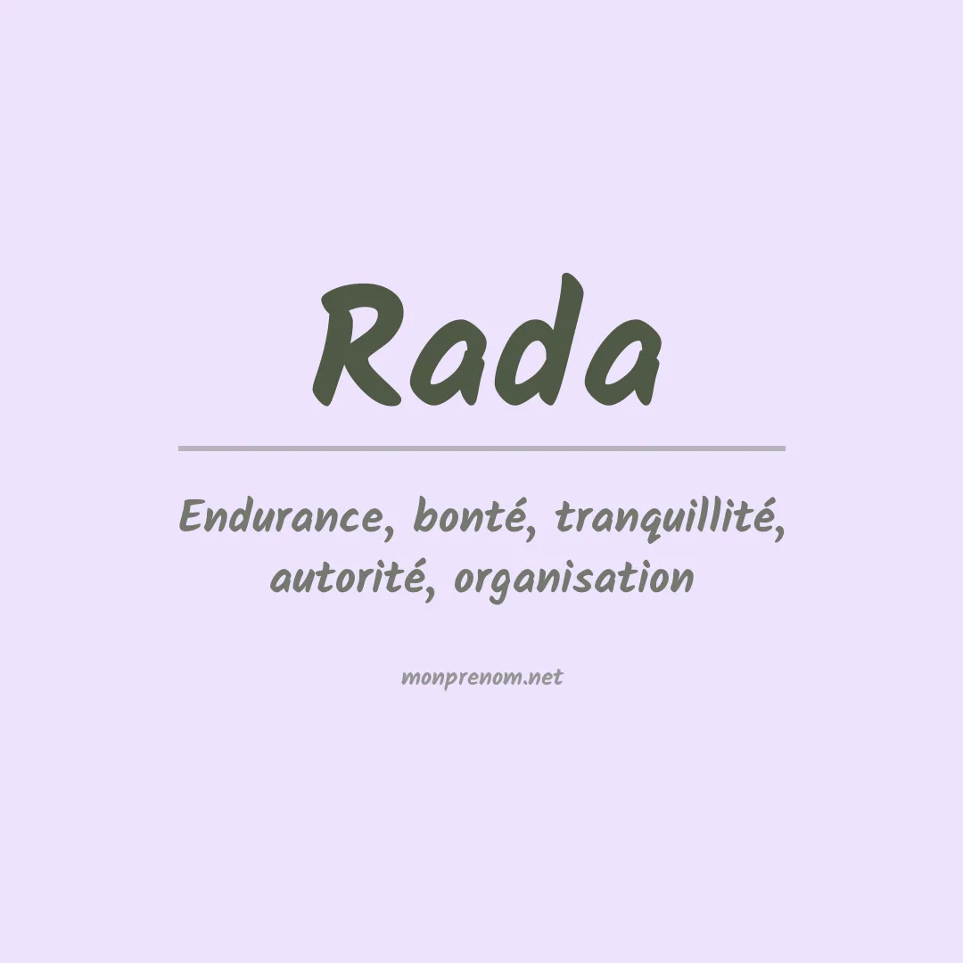 Prénom Rada