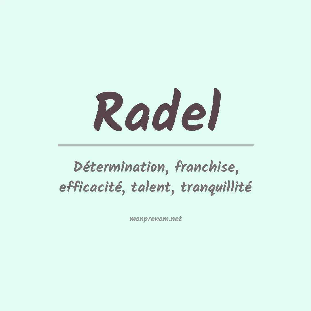 Prénom Radel