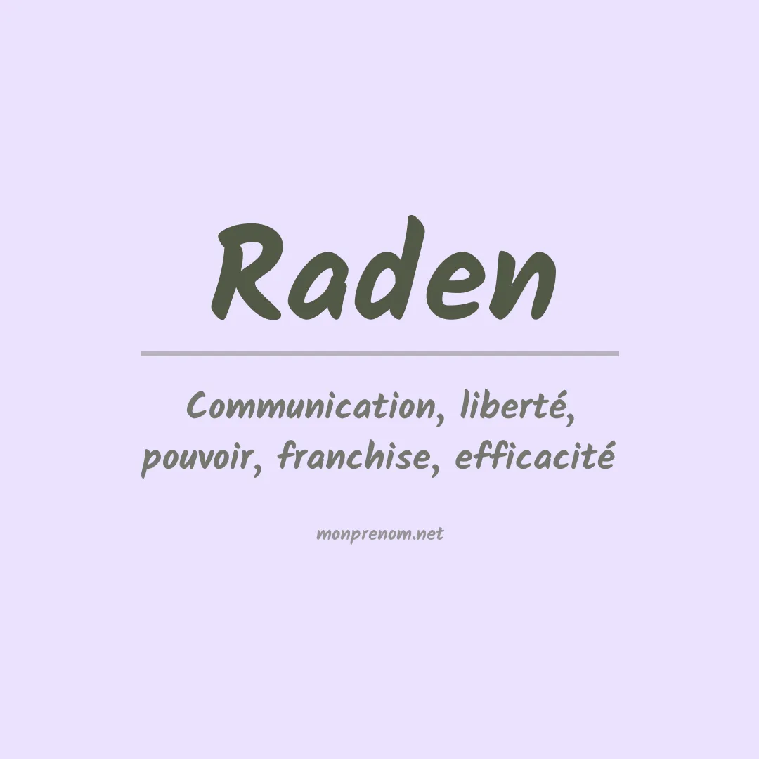 Prénom Raden