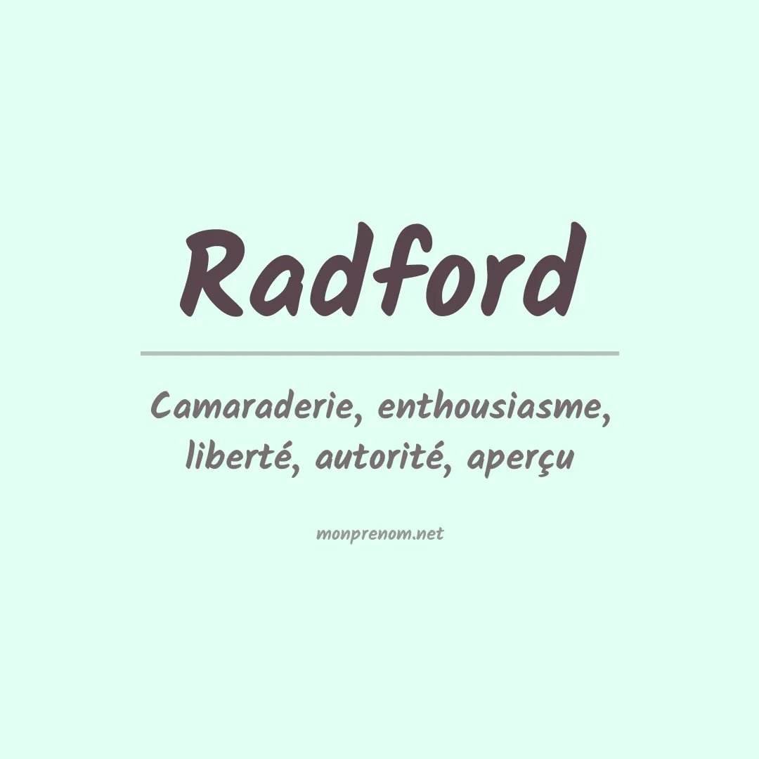 Prénom Radford