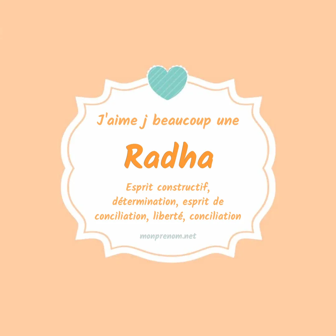 J'aime beaucoup Radha