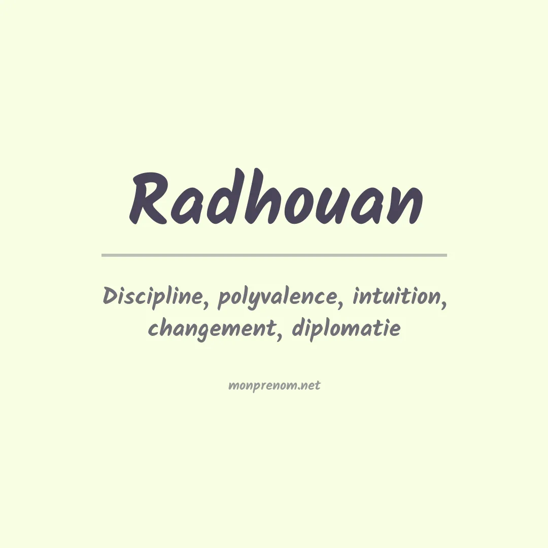 Prénom Radhouan