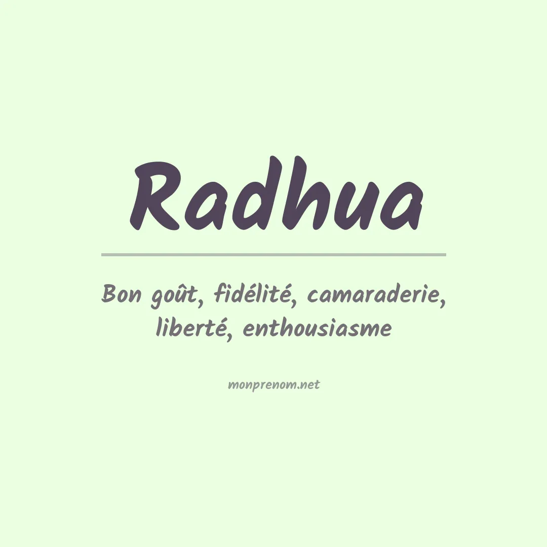 Prénom Radhua