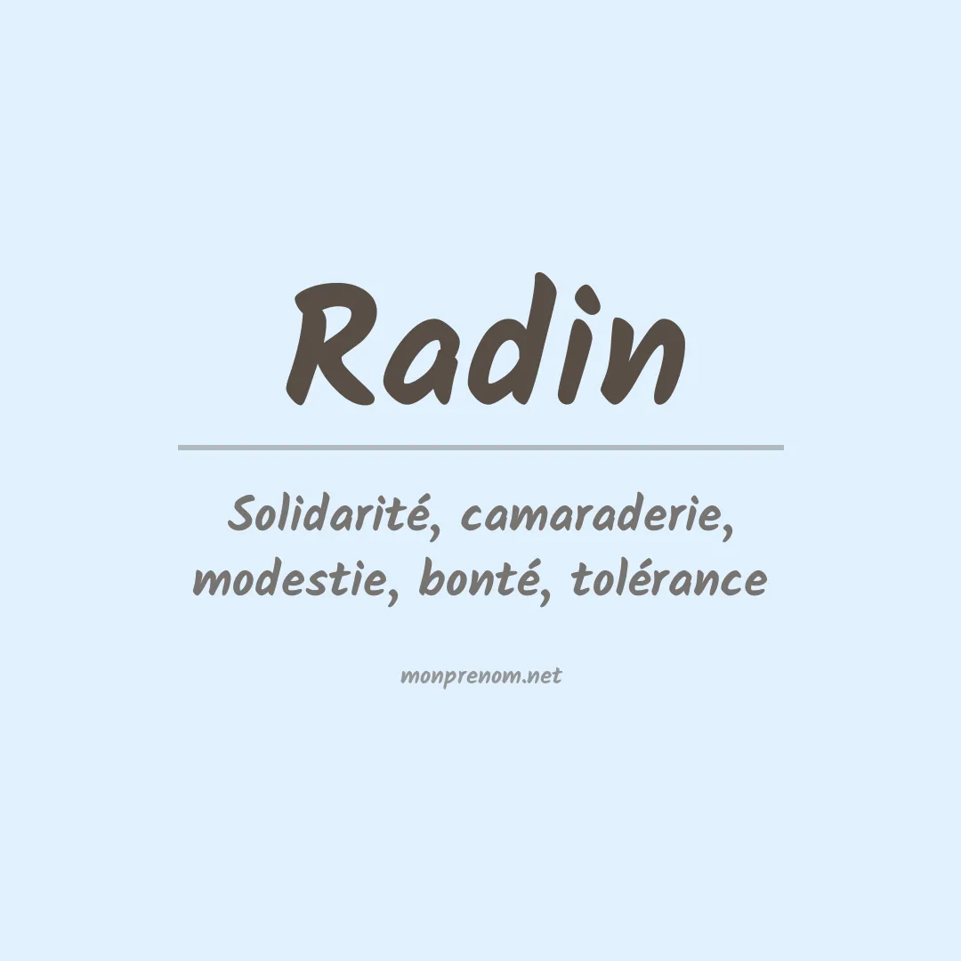 Prénom Radin