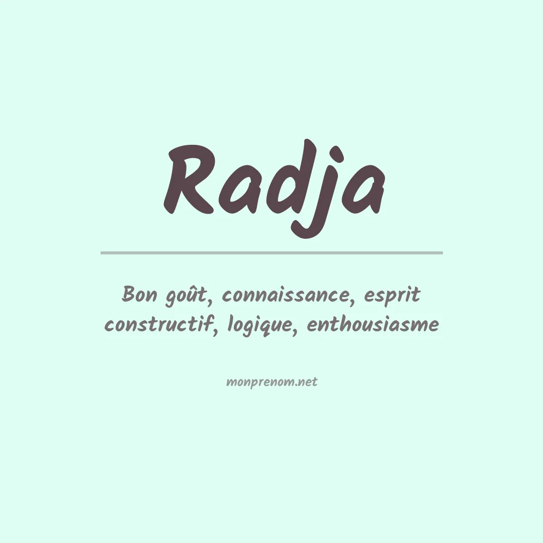 Prénom Radja