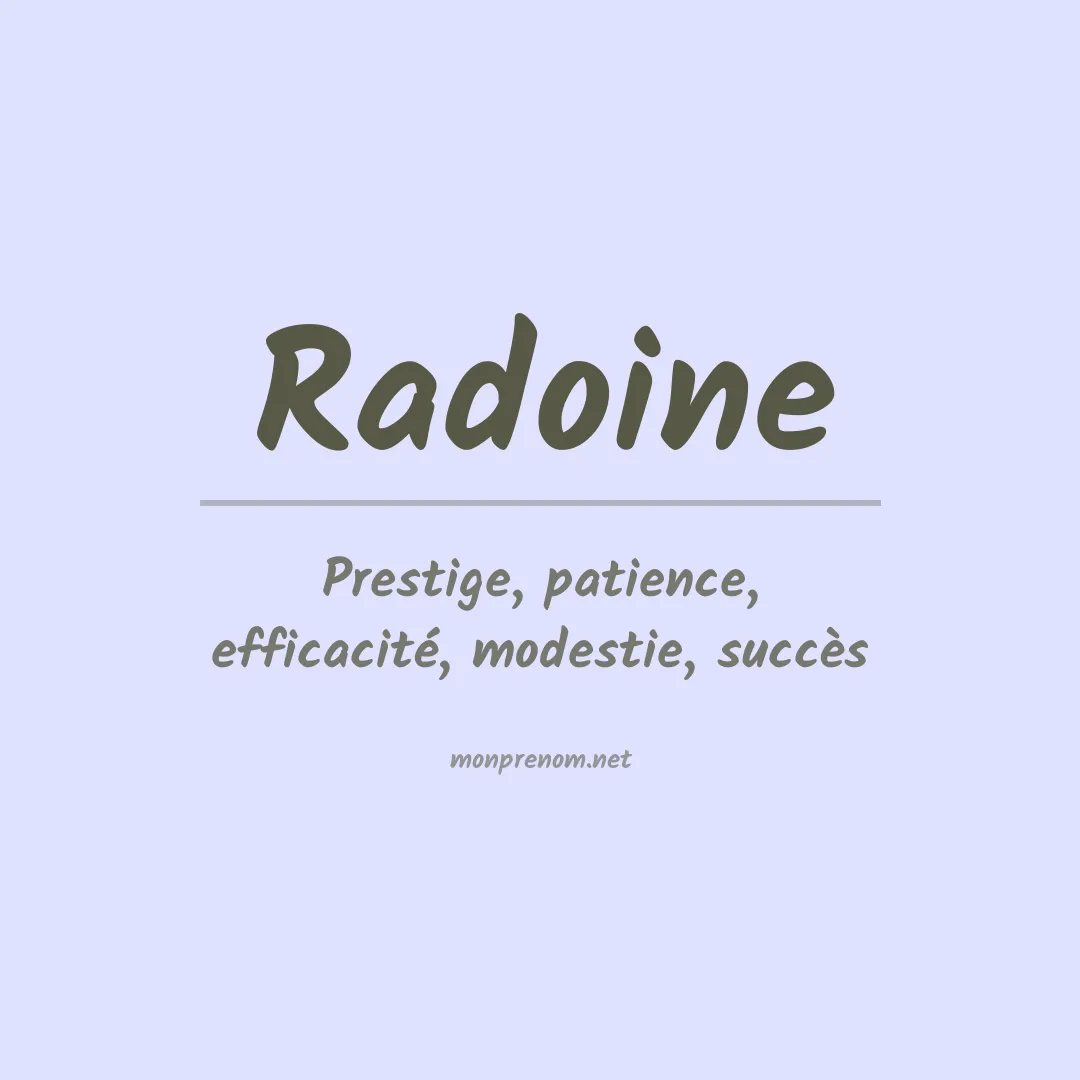 Prénom Radoine