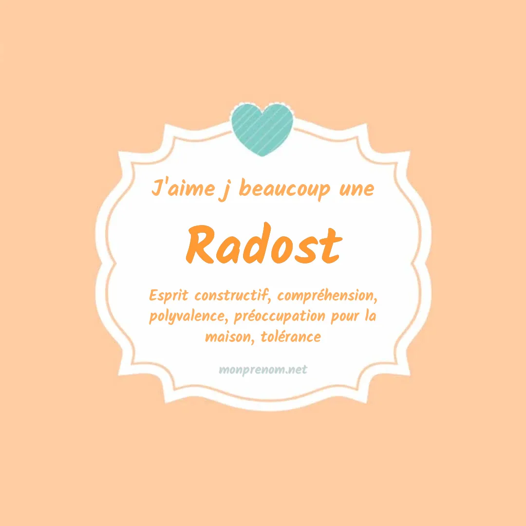 J'aime beaucoup Radost