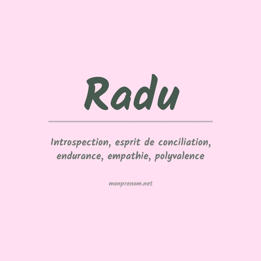 Prénom Radu