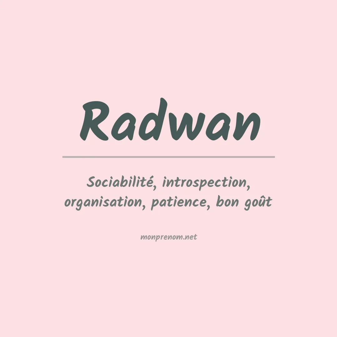 Prénom Radwan